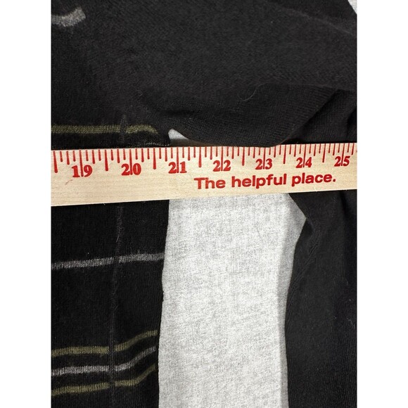 BANANA REPUBLIC Men’s  Sweater SIZE XL 100% Extra Fine Merino Wool BLack Plaid - Picture 4 of 6